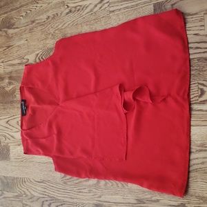 (PS) Laura Petites Solid Color Ruffle Detail Business Casual Office Occasion